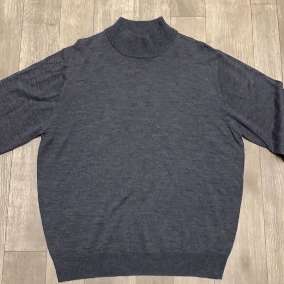 Mens NWOT Jos.A. Bank 100% Merino‎ Wool Mock Neck Lightweight Sweater - Picture 5 of 6